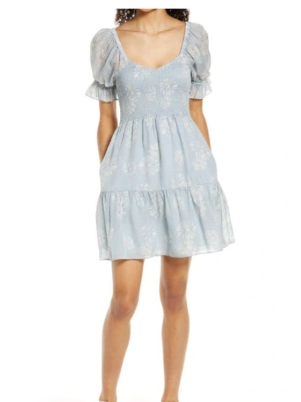 Madewell Lucie 100% Silk Mini Dress Small Moody Blooms Blue Cottagecore